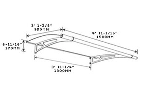 striešky nad dvere LIGHTLINE L 150